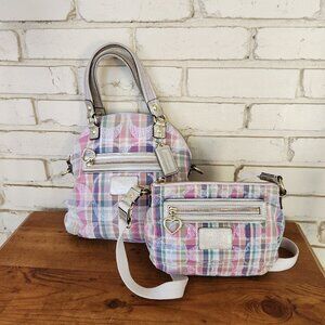 2 Vintage Coach Poppy Daisy Madras Crossbody Bags